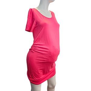 Pink Blush Pink Short Sleeve Maternity Dress Size Large
